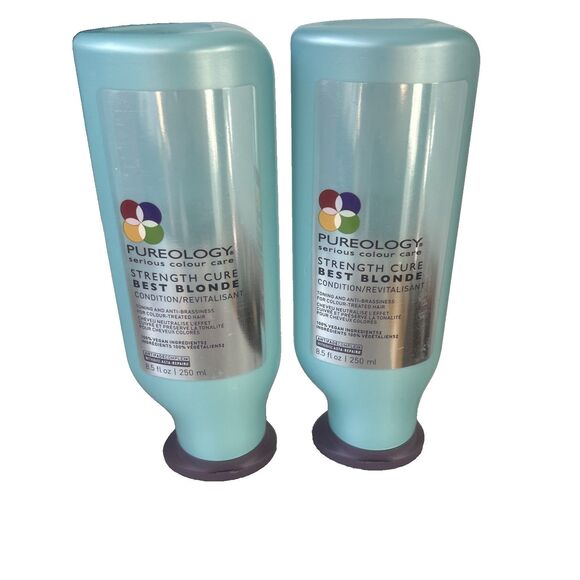 LOT of 2 x Pureology Strength Cure Best Blonde Conditioner 8.5 fl oz / 250 ml - Picture 1 of 3